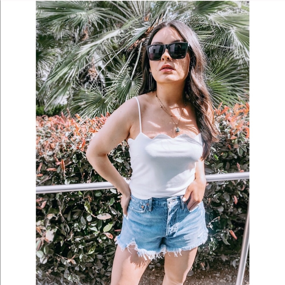 Scarlet Scalloped Top